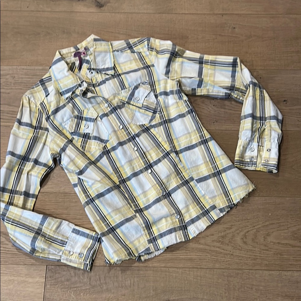 Buffalo David Bitton Yellow Plaid Shirt
